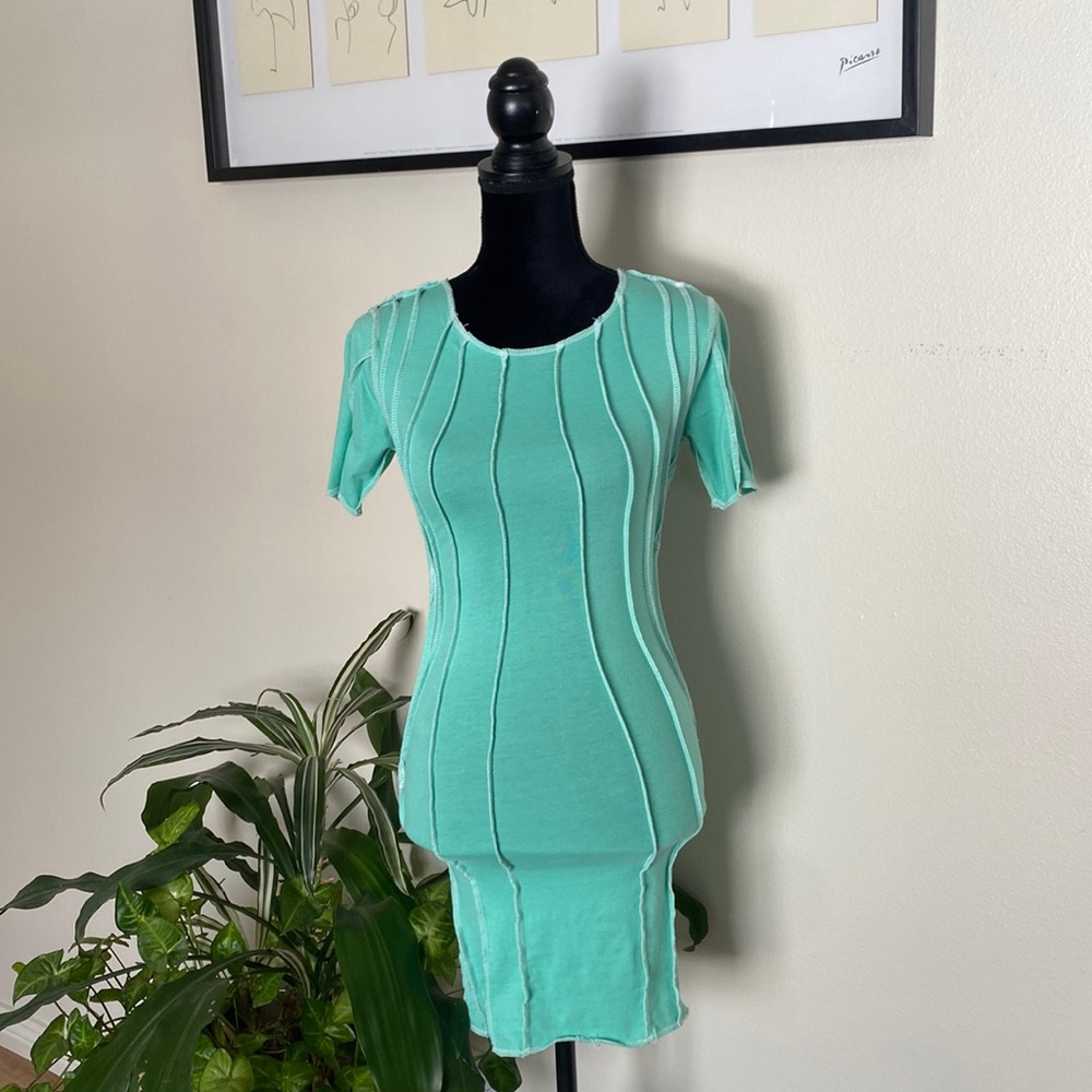 Prettylittlething green dress